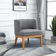 Lucille Armchair - Dark Grey Fabric