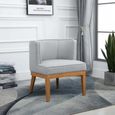 Lucille Armchair - Herringbone Grey Fabric