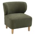 Josie Armless Accent Chair  Green Fabric