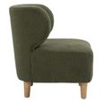 Josie Armless Accent Chair  Green Fabric