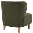 Josie Armless Accent Chair  Green Fabric