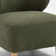 Josie Armless Accent Chair  Green Fabric