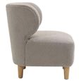 Josie Armless Accent Chair  Grey Fabric