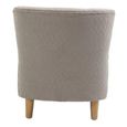 Josie Armless Accent Chair  Grey Fabric