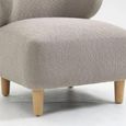 Josie Armless Accent Chair  Grey Fabric