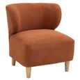 Josie Armless Accent Chair  Orange Fabric