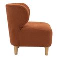 Josie Armless Accent Chair  Orange Fabric