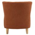 Josie Armless Accent Chair  Orange Fabric