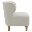 Josie Armless Accent Chair  White Fabric