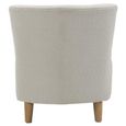 Josie Armless Accent Chair  White Fabric