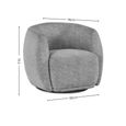 Bowline Swivel Accent Chair - Grey Fabric