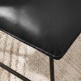 Saxon Lounge Chair - Black Faux Leather