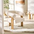 Freya Accent Chair - White Boucle Fabric