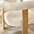 Freya Accent Chair - White Boucle Fabric