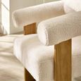 Freya Accent Chair - White Boucle Fabric