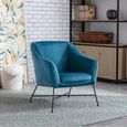 Cleo Accent Chair - Blue Fabric