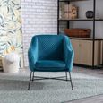 Cleo Accent Chair - Blue Fabric