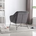 Cleo Accent Chair - Grey Fabric