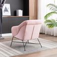 Cleo Accent Chair - Pink Fabric