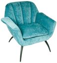Amalfi Blue Chenille Fabric Accent Chair