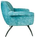 Amalfi Blue Chenille Fabric Accent Chair