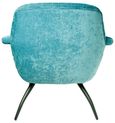 Amalfi Blue Chenille Fabric Accent Chair