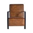 Anacoco Armchair - Brown Leather Upholstered