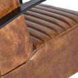 Anacoco Armchair - Brown Leather Upholstered