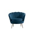 Ariel Occasional Armchair - Blue Velvet Fabric