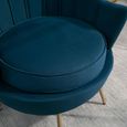 Ariel Occasional Armchair - Blue Velvet Fabric