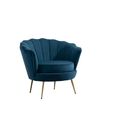 Ariel Occasional Armchair - Blue Velvet Fabric