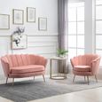 Ariel Occasional Armchair - Coral Velvet Fabric