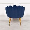 Arriba Occasional Chair - Blue Velvet - Scalloped