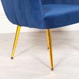 Arriba Occasional Chair - Blue Velvet - Scalloped