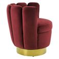 Beauly Accent Chair - Wine Velvet Fabric