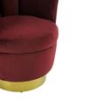 Beauly Accent Chair - Wine Velvet Fabric