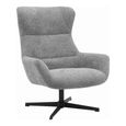 Bescia Lounge Chair - Dark Grey - Fabric - Swivel
