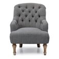 Bianca Armchair - Antheia Charcoal Linen Fabric