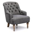 Bianca Armchair - Antheia Charcoal Linen Fabric