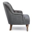 Bianca Armchair - Antheia Charcoal Linen Fabric