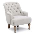 Bianca Armchair - Antheia Cream Linen Fabric