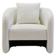 Bilani Chair - Curved - Cream Linen Fabric