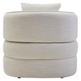 Bilani Chair - Curved - Cream Linen Fabric