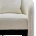 Bilani Chair - Curved - Cream Linen Fabric