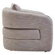 Bilani Chair - Curved - Grey Linen Fabric