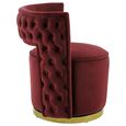 Bola Accent Chair - Wine Velvet Fabric