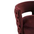 Bola Accent Chair - Wine Velvet Fabric