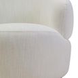 Bordo Swivel Chair - Curved - Cream Fabric