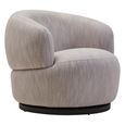 Bordo Swivel Chair - Curved - Grey Fabric