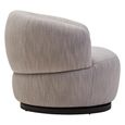 Bordo Swivel Chair - Curved - Grey Fabric